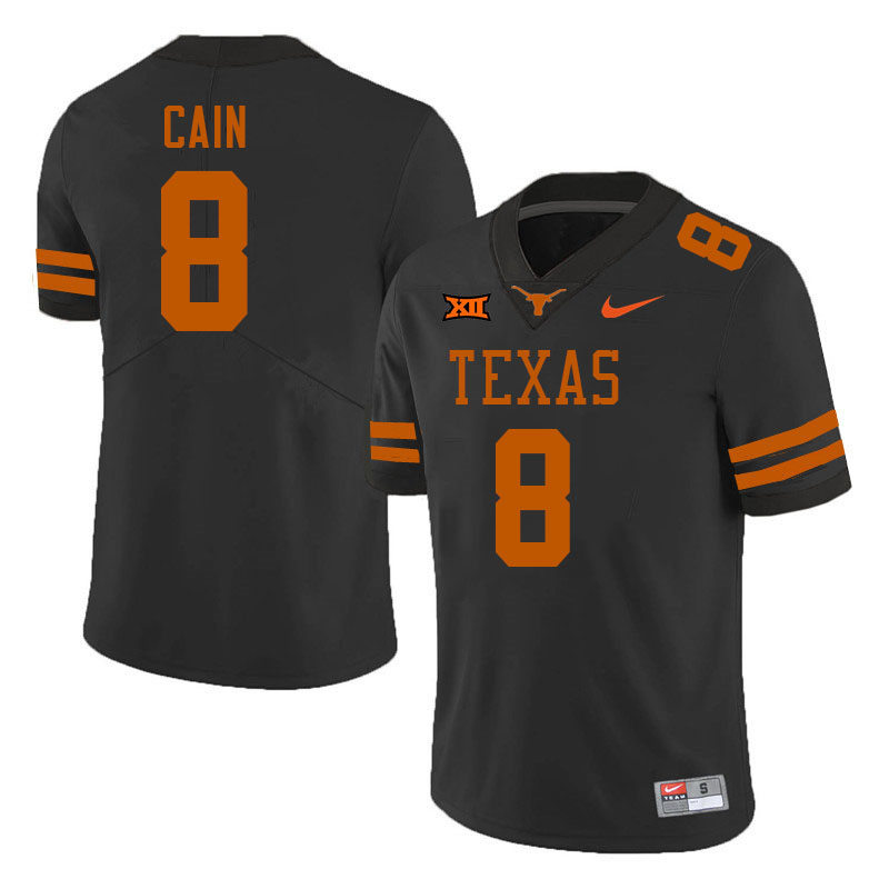 Men #8 Casey Cain Texas Longhorns College Football Jerseys Stitched Sale-Black